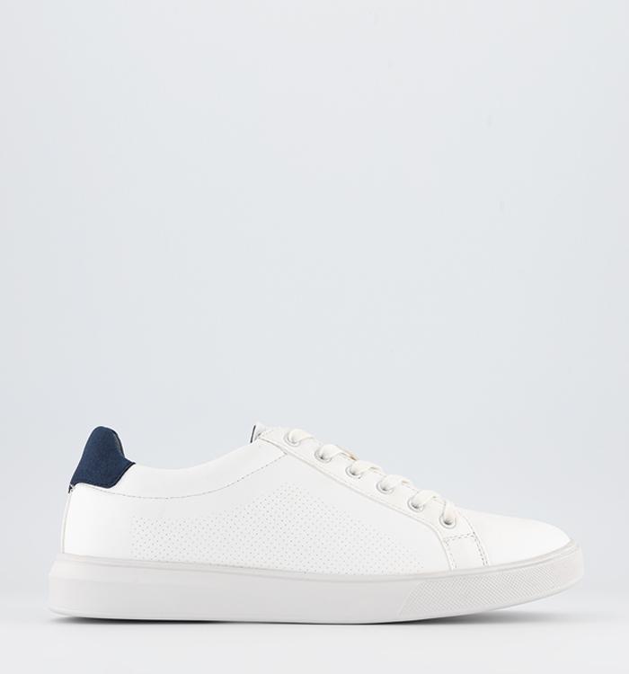 OFFICE Chapel Lace To Toe Sneakers White  Navy