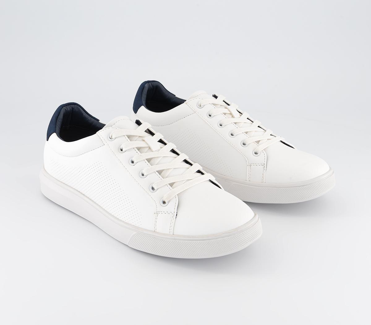 OFFICE Chapel Lace To Toe Sneakers White Navy - Men's Casual Shoes