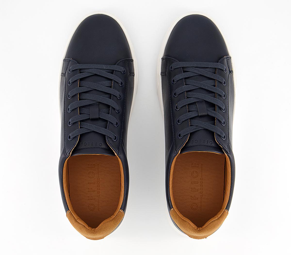 OFFICE Chapel Lace To Toe Sneakers Navy - Men's Casual Shoes