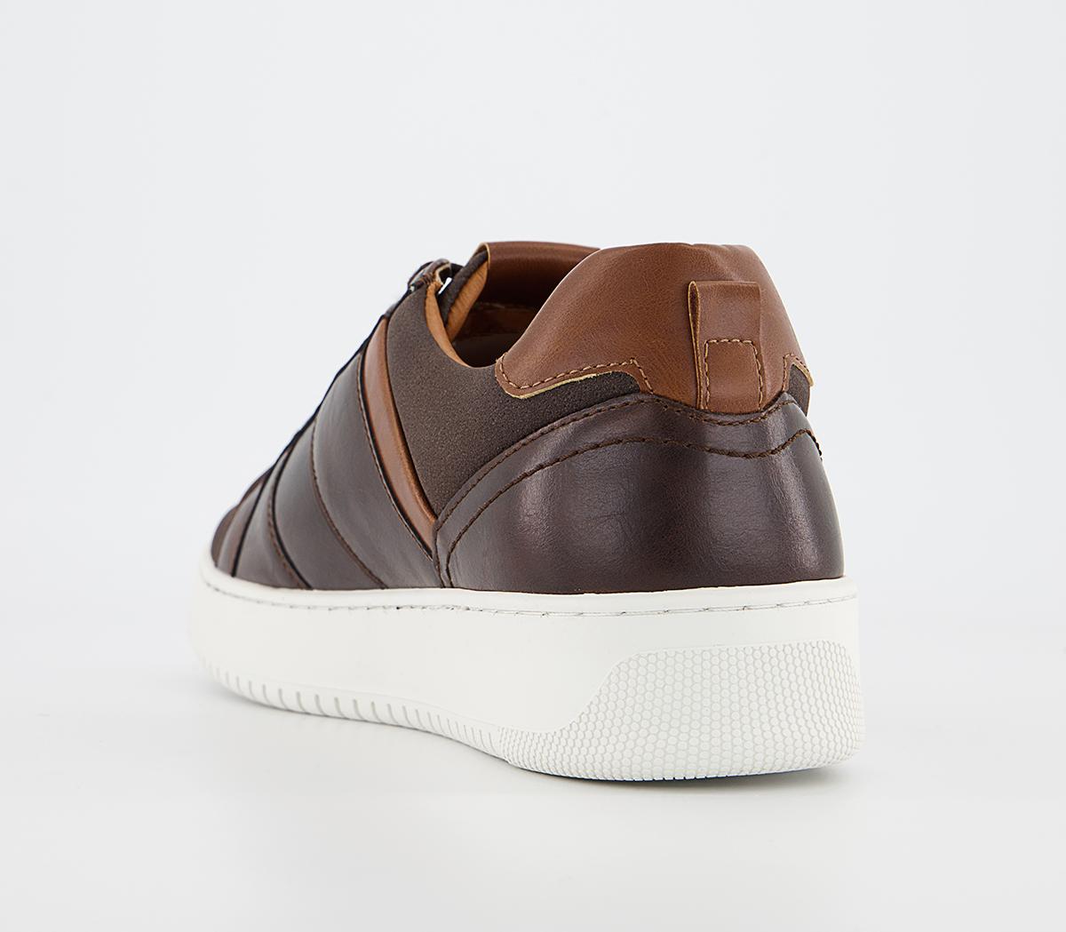 Office Coalport Casual Mixed Material Sneakers Office Coalport Casual Mixed Material Sneakers Brown