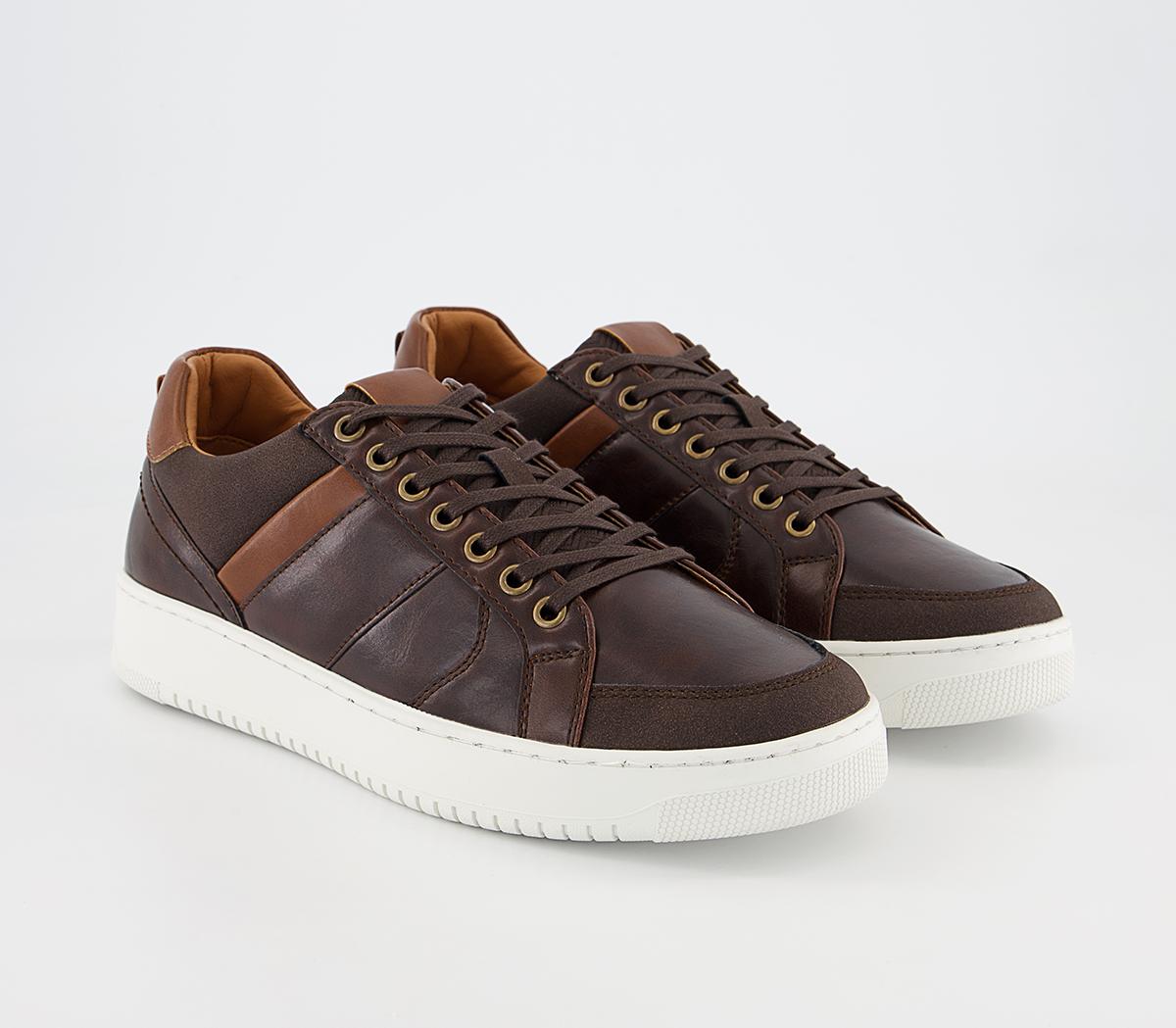 Office Coalport Casual Mixed Material Sneakers Office Coalport Casual Mixed Material Sneakers Brown