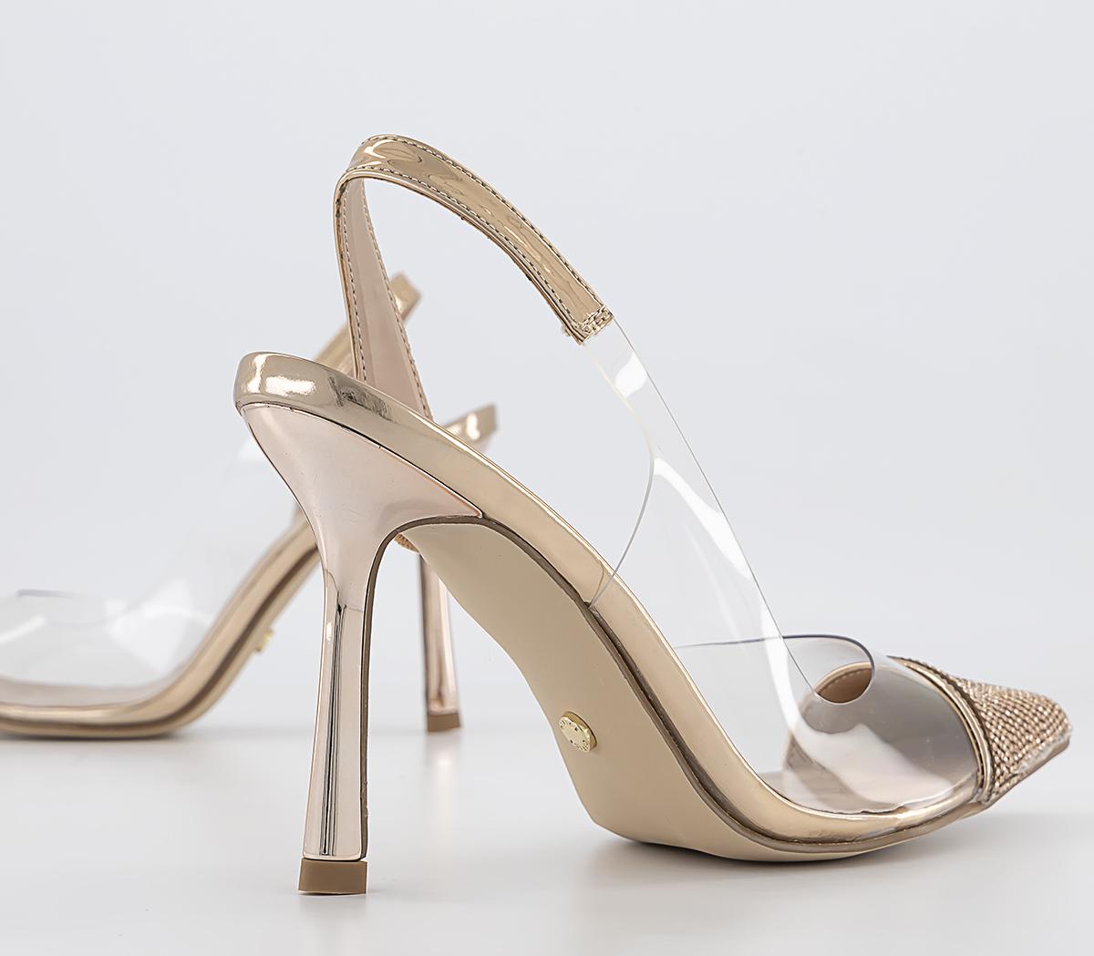 OFFICE Halo Slingback Court Heels Rose Gold - Heels