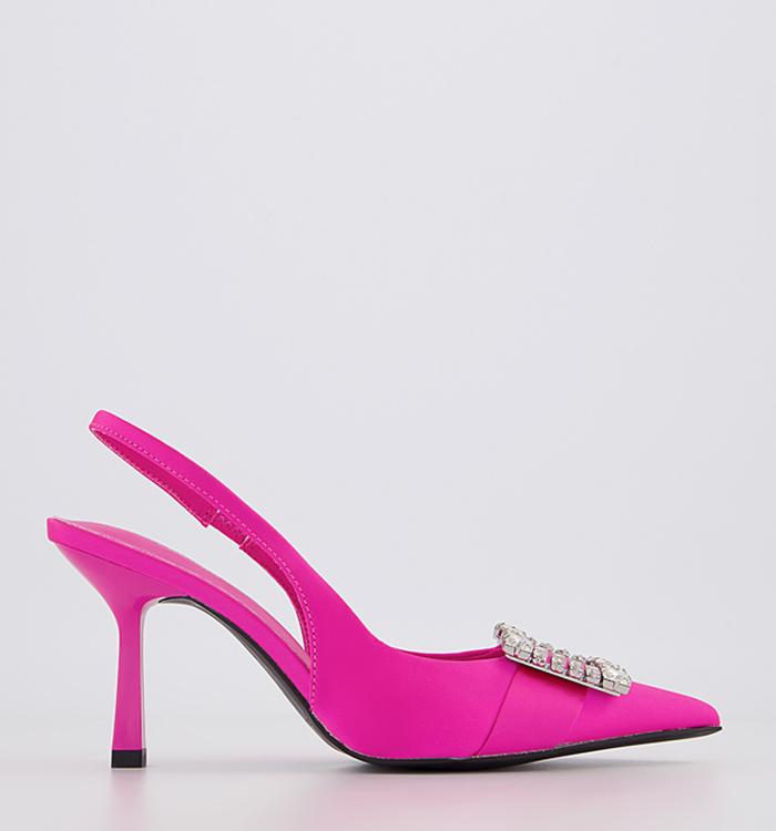 Office Mover Slingback Court Heels Pink