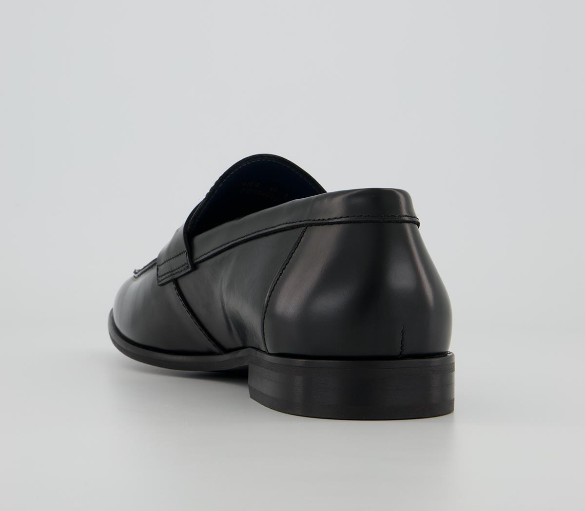 Poste Pembroke Saddle Loafers Black Leather - Men’s Smart Shoes