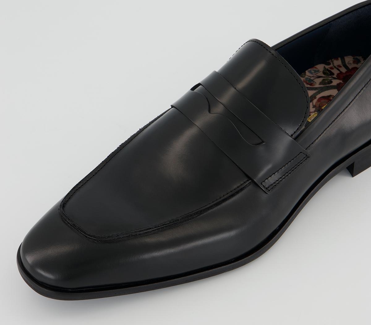 Office Pembroke Saddle Loafers Office Pembroke Saddle Loafers Black Leather