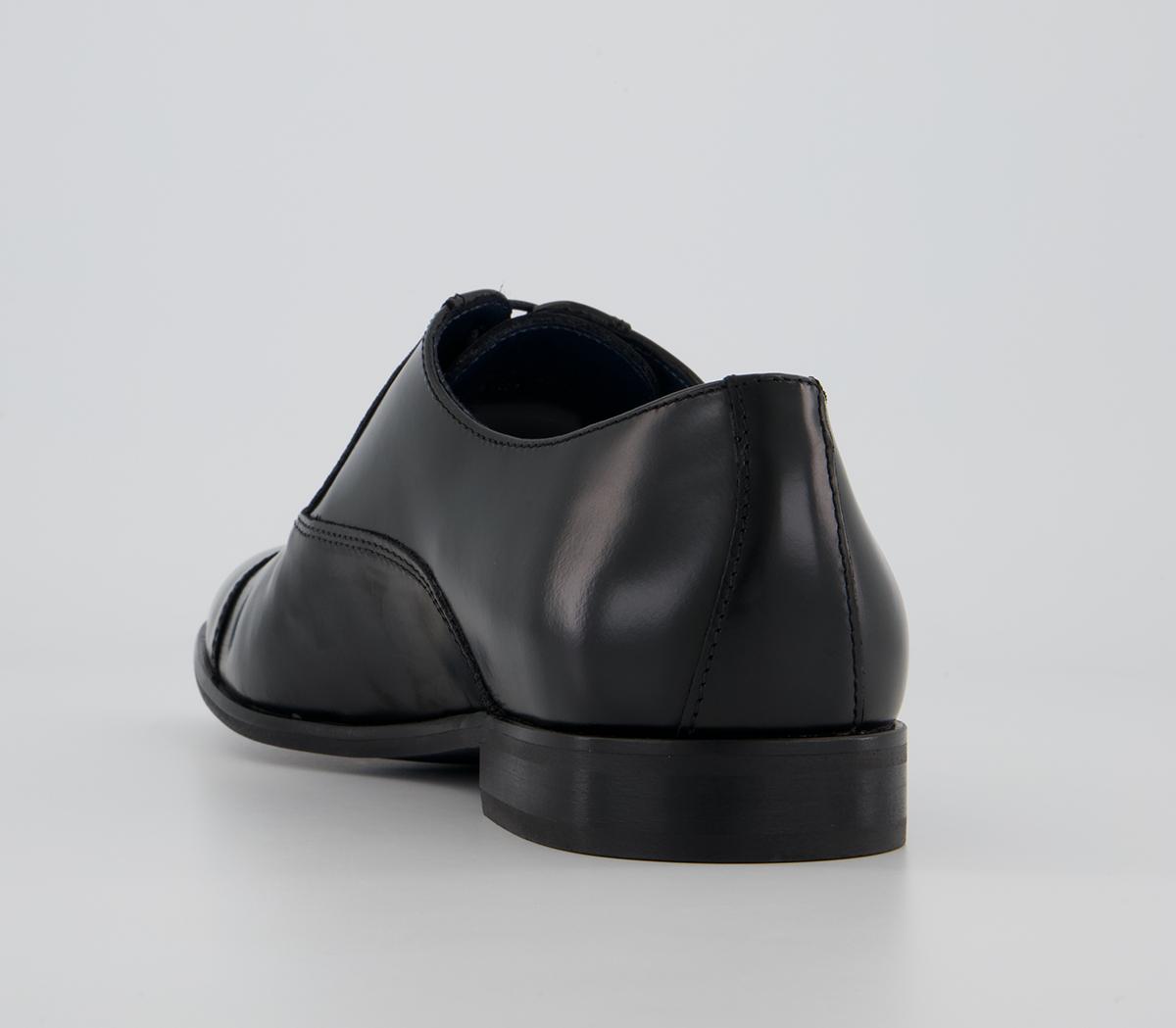 Poste Penrife Oxford Toecap Shoes Poste Penrife Oxford Toecap Shoes Black Leather