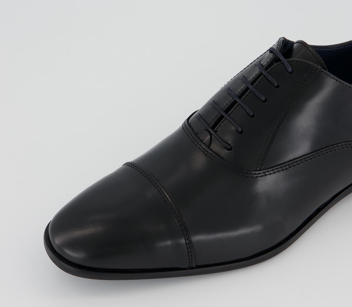 Poste Penrife Oxford Toecap Shoes Poste Penrife Oxford Toecap Shoes Black Leather