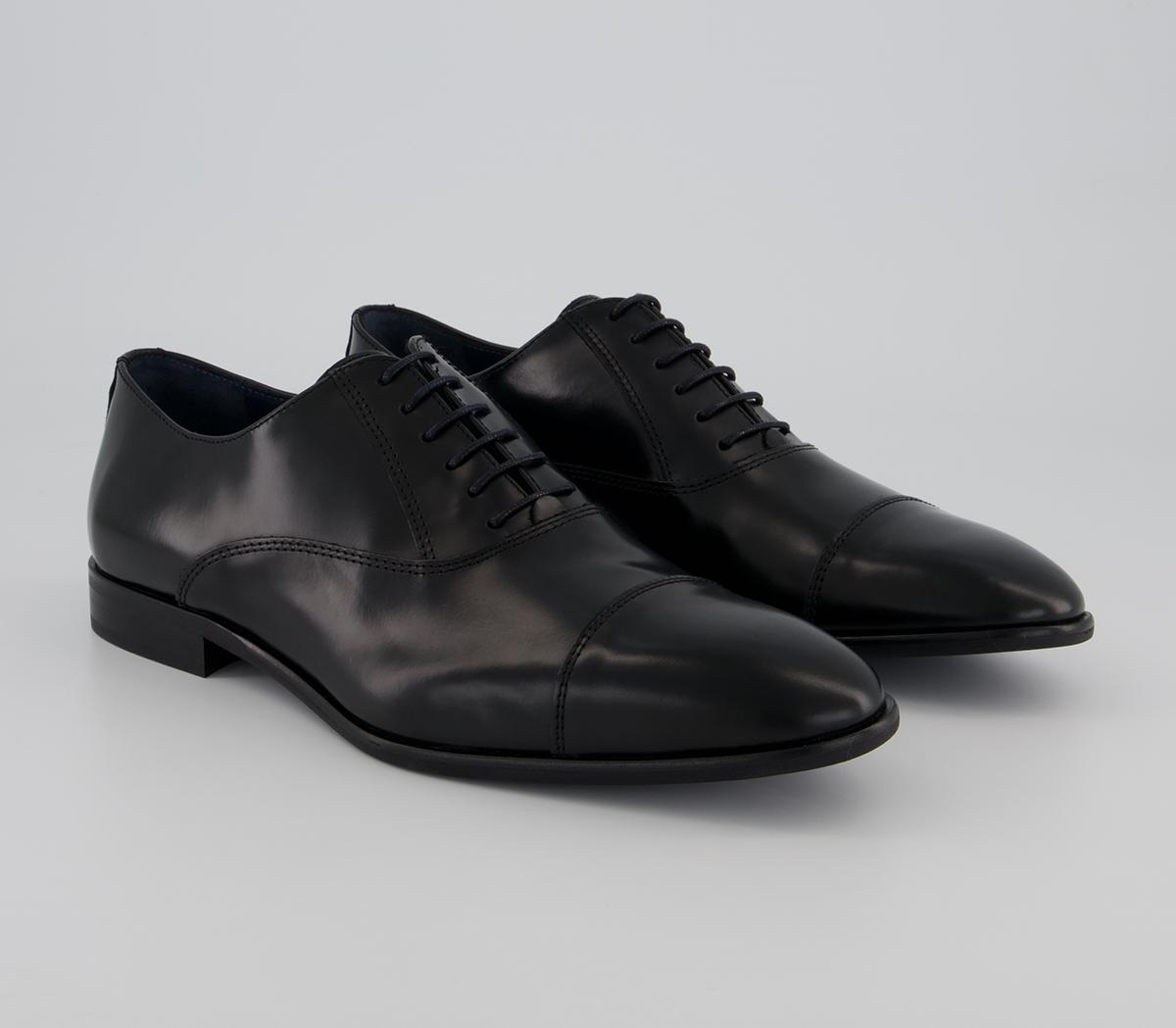 Poste Penrife Oxford Toecap Shoes Poste Penrife Oxford Toecap Shoes Black Leather