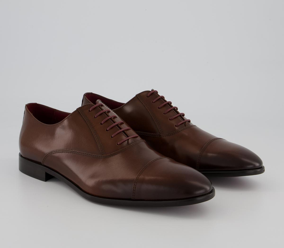 Poste Penrife Oxford Toecap Shoes Poste Penrife Oxford Toecap Shoes Tan Leather