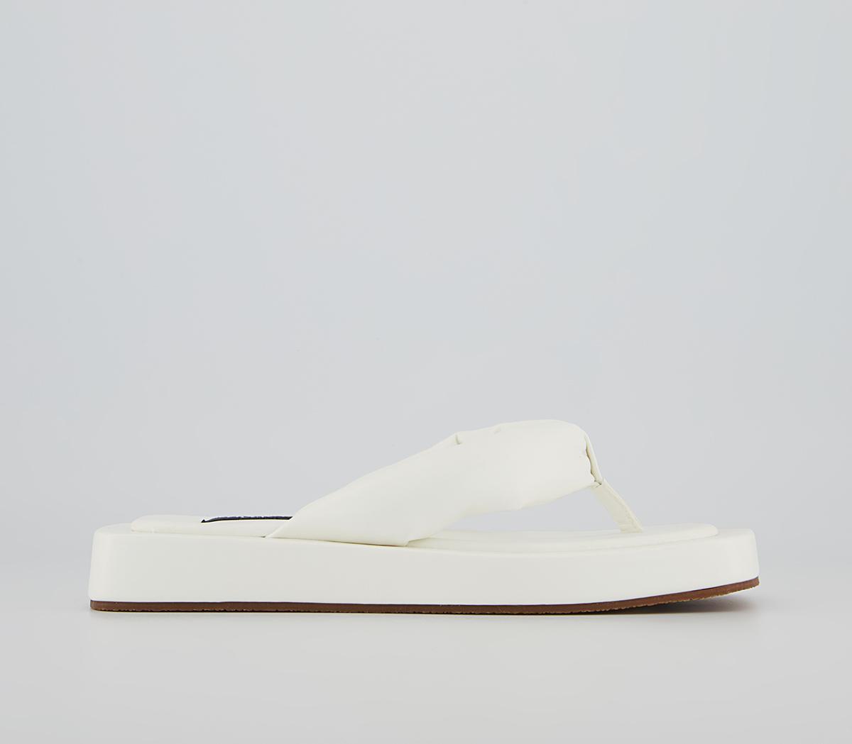 OfficeSala Padded Sole Thong SandalsWhite