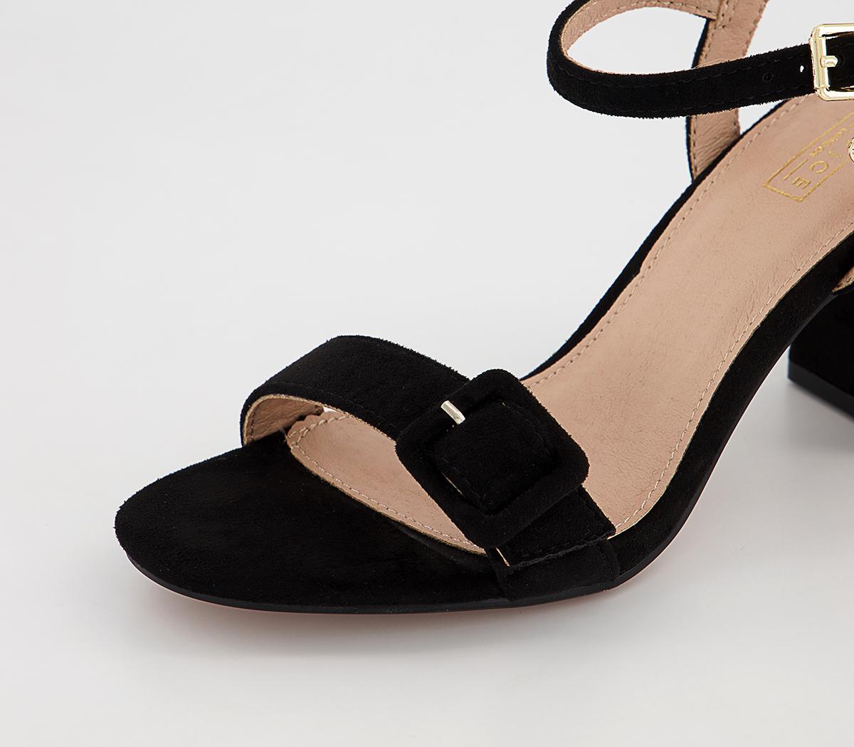 OFFICE Maizy Ankle Strap Buckle Sandals Black Heels