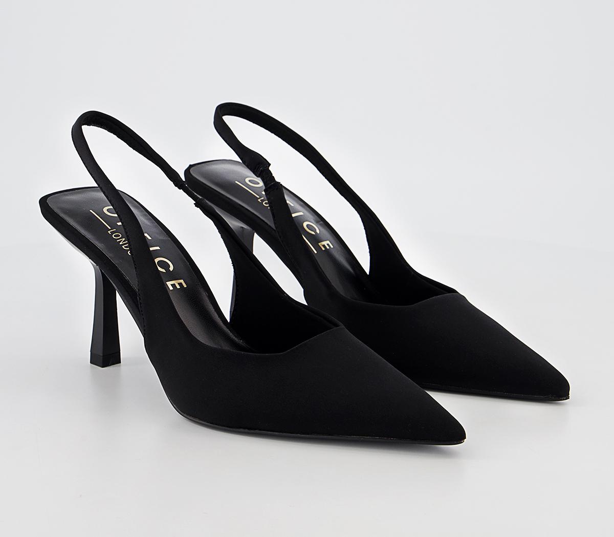 Office Mayfair Slingback Courts Black Heels