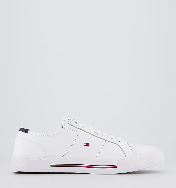 Tommy Hilfiger Corporate Leather Vulc Trainers White