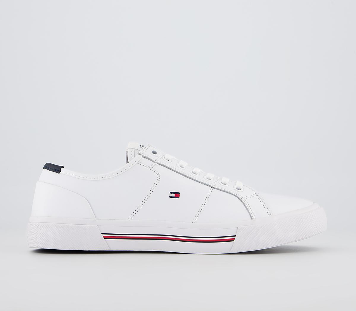 Tommy HilfigerCorporate Leather Vulc TrainersWhite