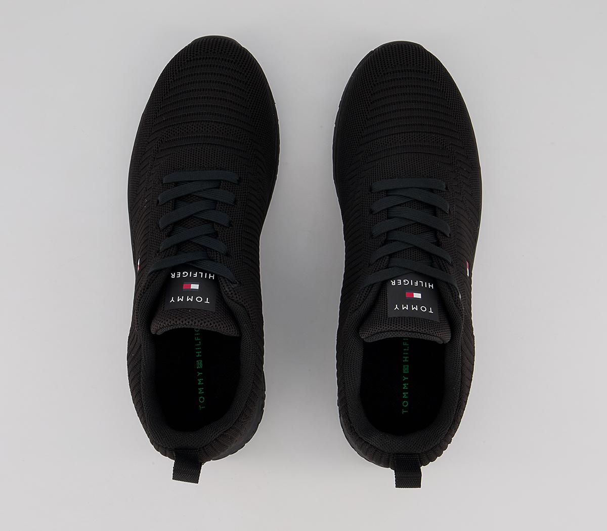 Tommy Hilfiger Corporate Knit Runners Tommy Hilfiger Corporate Knit Runners Black Mono