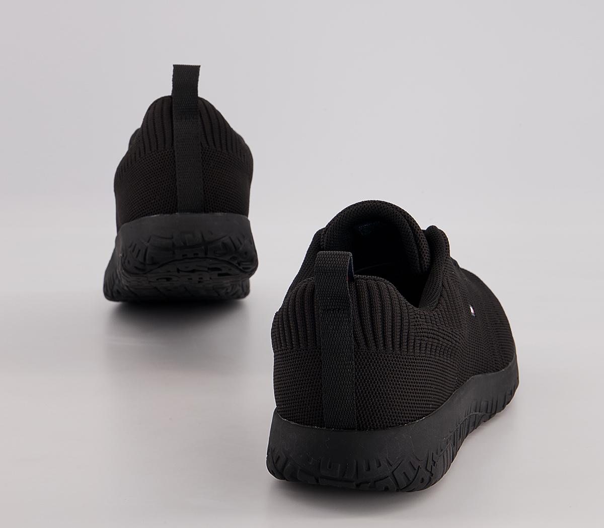 Tommy Hilfiger Corporate Knit Runners Tommy Hilfiger Corporate Knit Runners Black Mono
