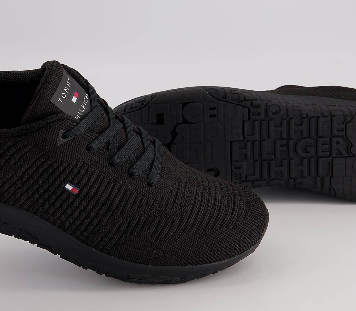 Tommy Hilfiger Corporate Knit Runners Tommy Hilfiger Corporate Knit Runners Black Mono