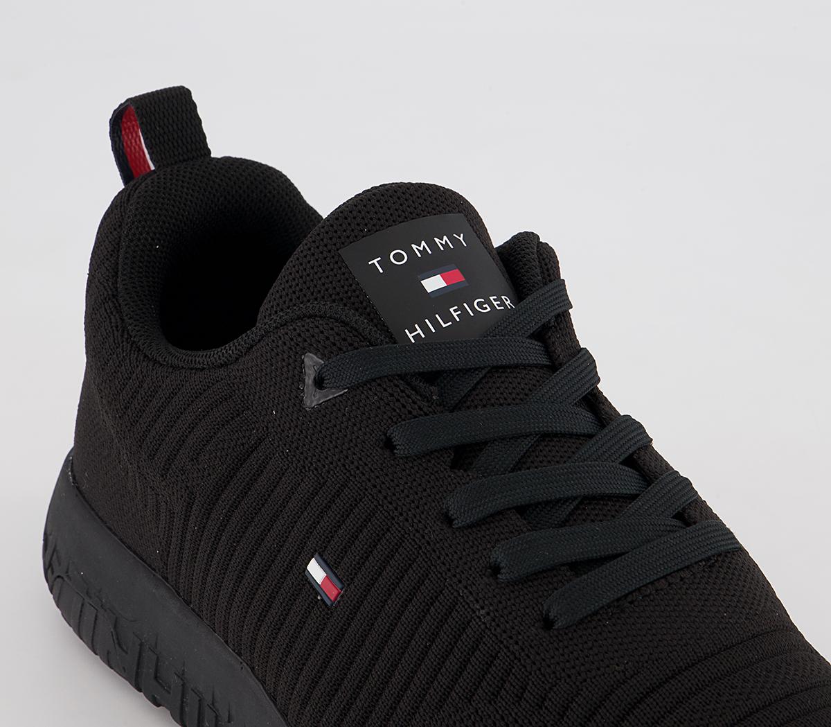 Tommy Hilfiger Corporate Knit Runners Tommy Hilfiger Corporate Knit Runners Black Mono