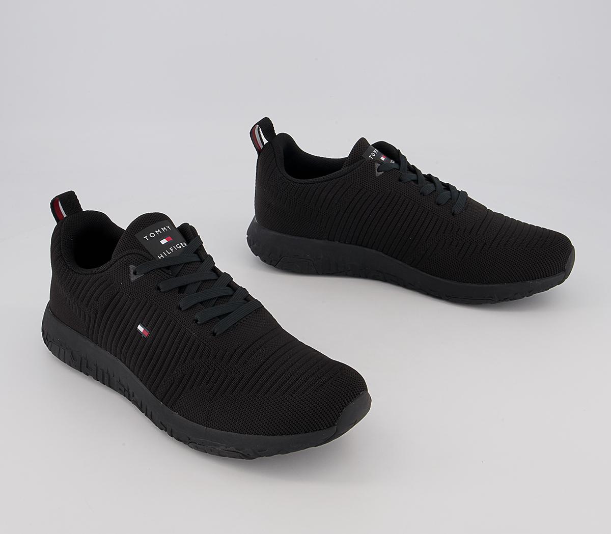 Tommy Hilfiger Corporate Knit Runners Tommy Hilfiger Corporate Knit Runners Black Mono