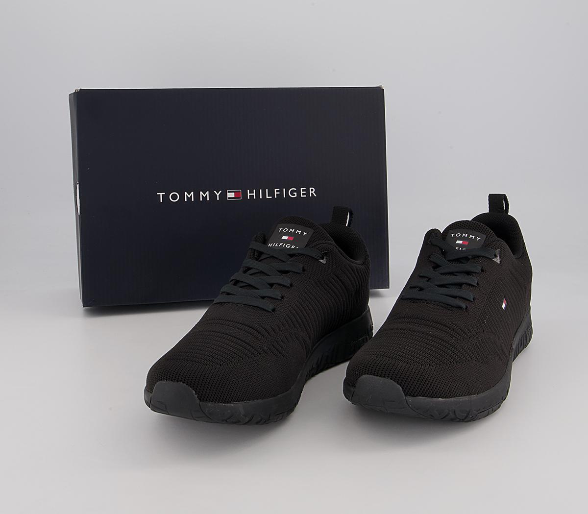 Tommy Hilfiger Corporate Knit Runners Tommy Hilfiger Corporate Knit Runners Black Mono