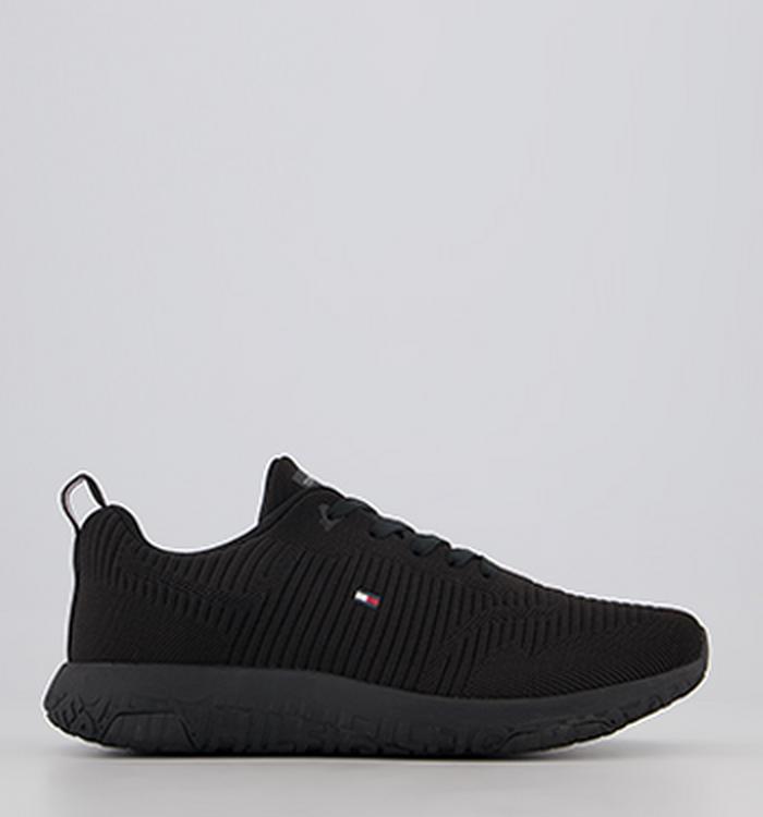 Tommy Hilfiger Corporate Knit Runners Black Mono