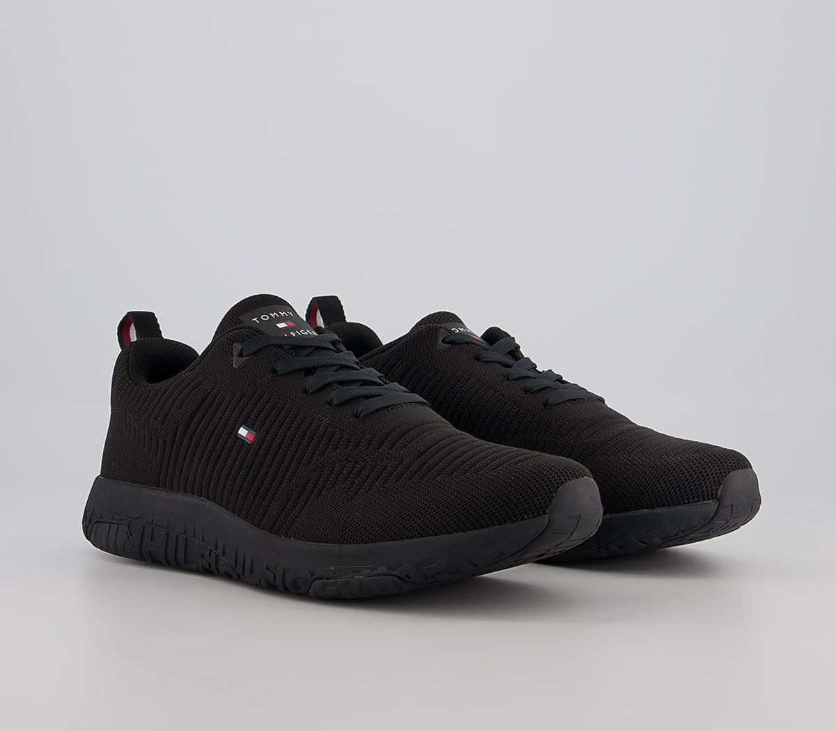 Tommy Hilfiger Corporate Knit Runners Tommy Hilfiger Corporate Knit Runners Black Mono