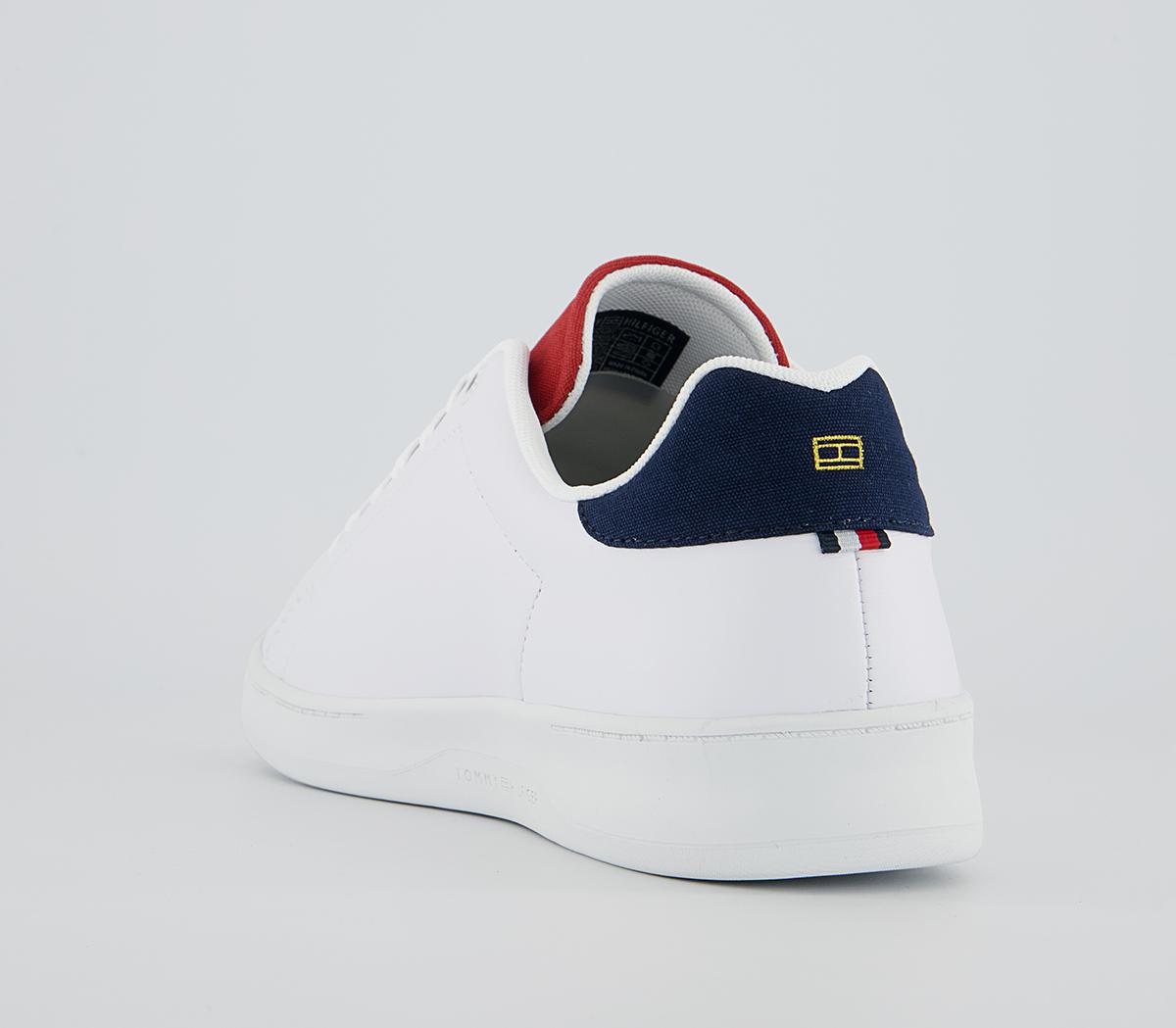 Tommy Hilfiger Retro Court Cupsole Trainers Tommy Hilfiger Retro Court Cupsole Trainers White Red Blue