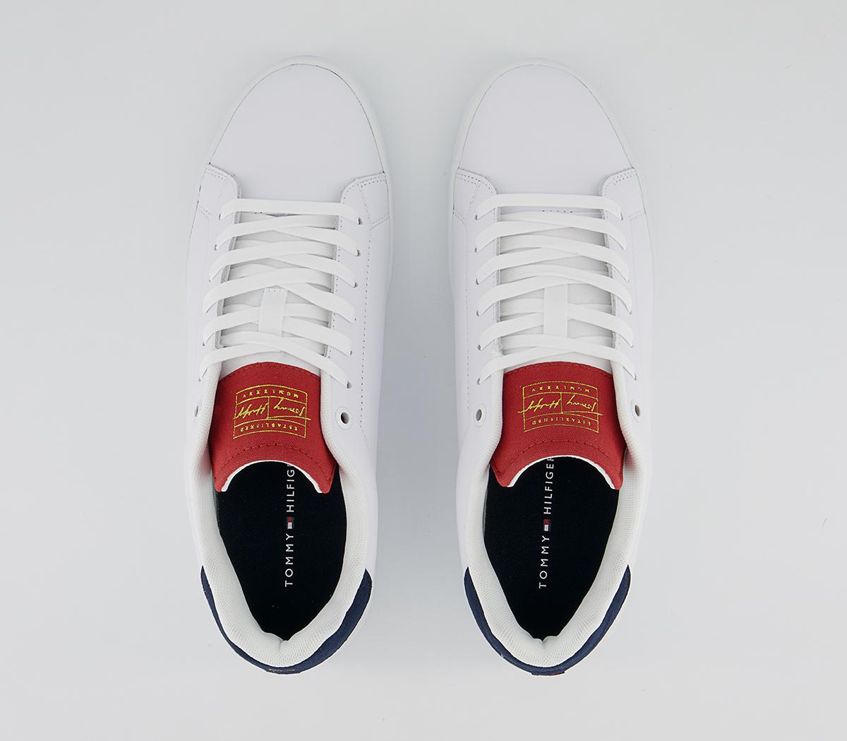 Tommy Hilfiger Retro Court Cupsole Trainers Tommy Hilfiger Retro Court Cupsole Trainers White Red Blue