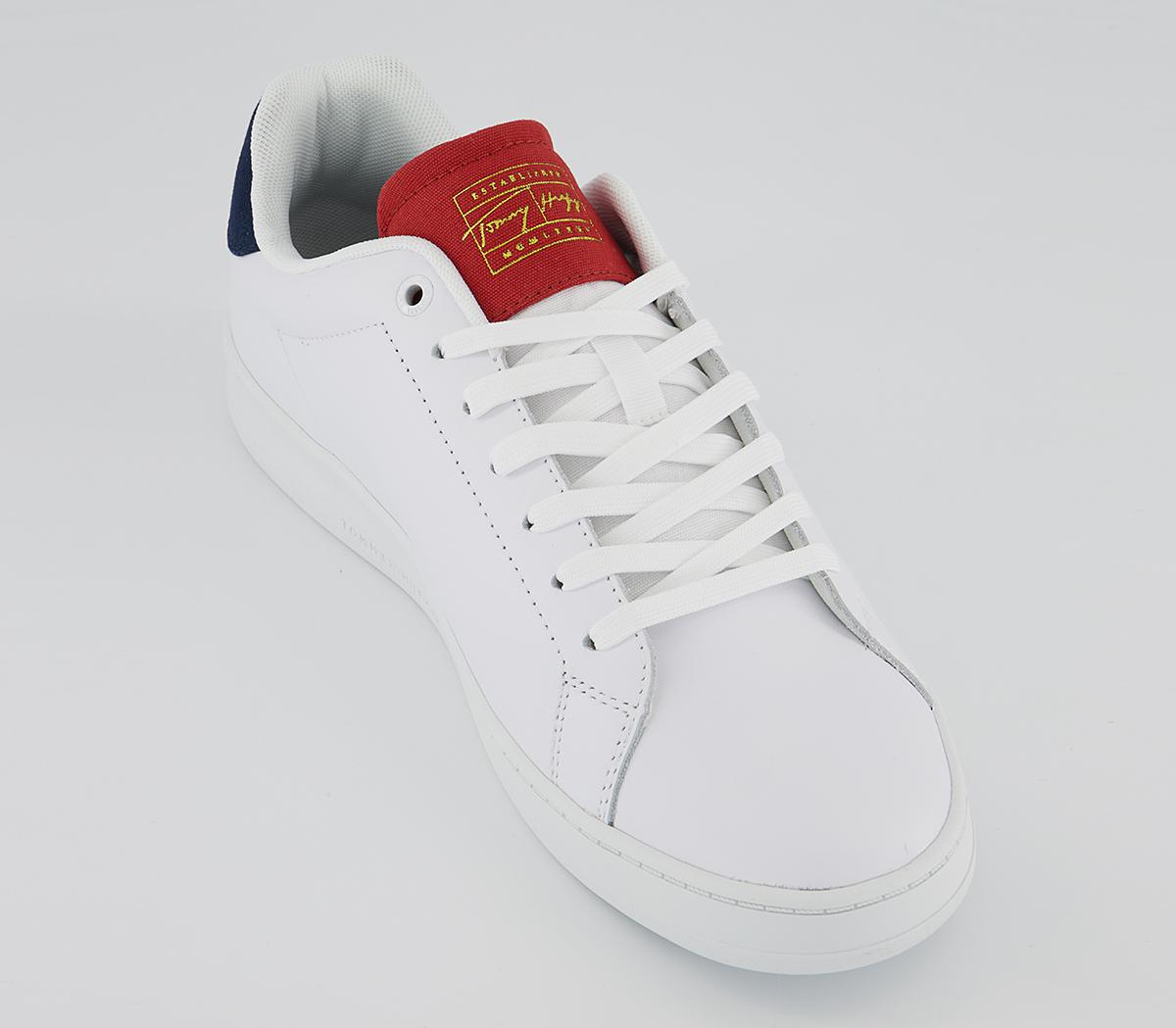 Tommy Hilfiger Retro Court Cupsole Trainers Tommy Hilfiger Retro Court Cupsole Trainers White Red Blue