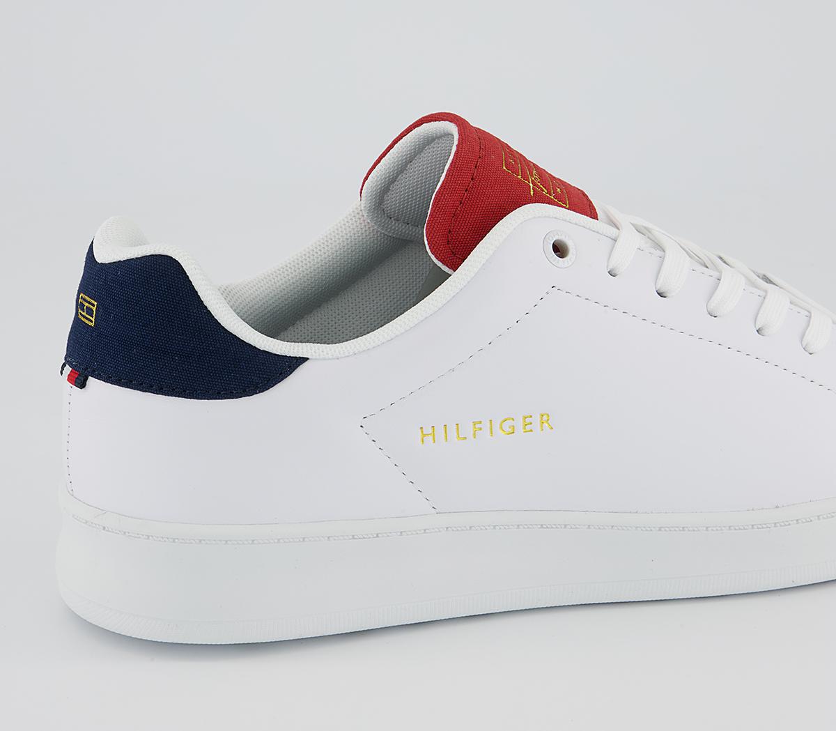 Tommy Hilfiger Retro Court Cupsole Trainers Tommy Hilfiger Retro Court Cupsole Trainers White Red Blue