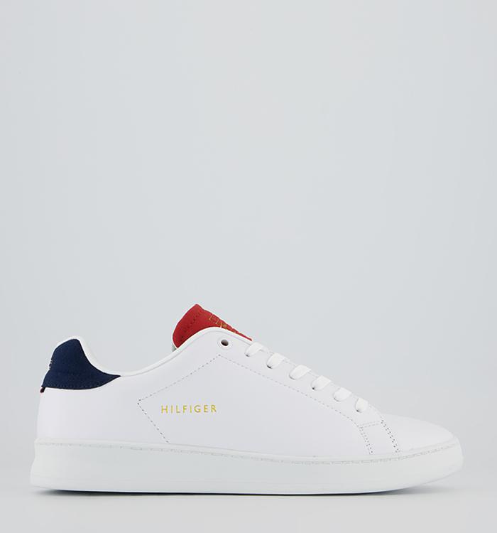 Tommy Hilfiger Retro Court Cupsole Trainers White Red Blue