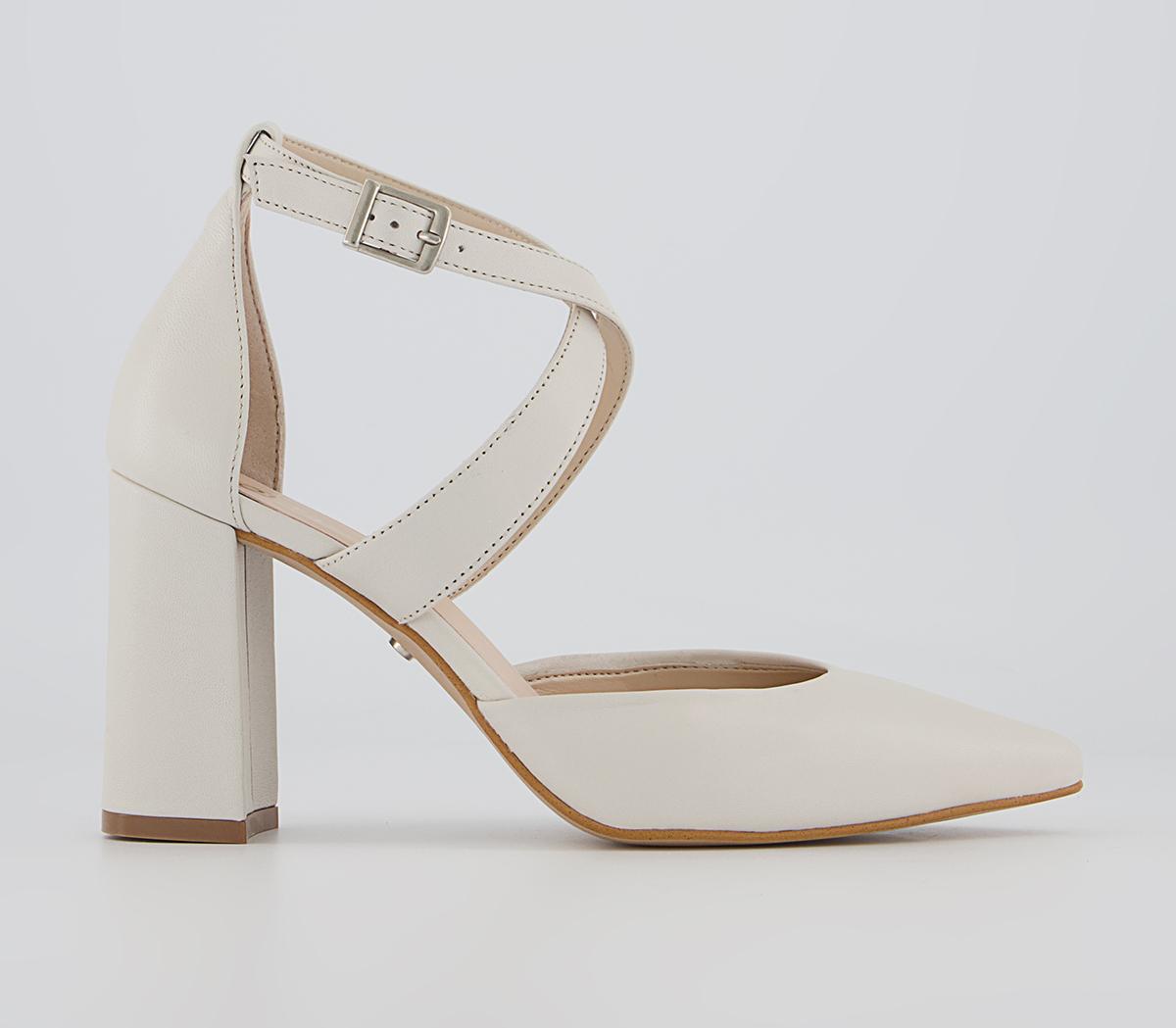 Cream shoes best sale block heel