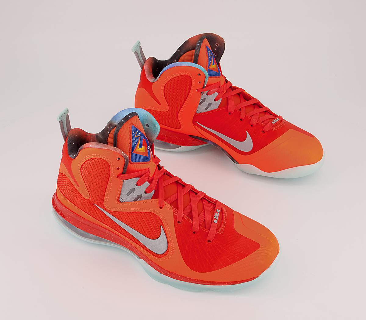 Nike Lebron Ix Trainers Nike Lebron Ix Trainers Total Orange Reflect Silver Team Orange