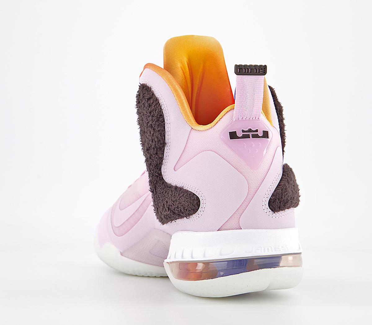 Nike Lebron Ix Trainers Nike Lebron Ix Trainers Regal Pink Multi Color Velvet Brown