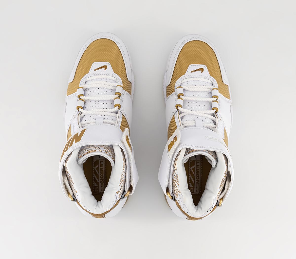 NikeZoom Lebron III TrainersWhite Metallic Gold Varsity Crimson