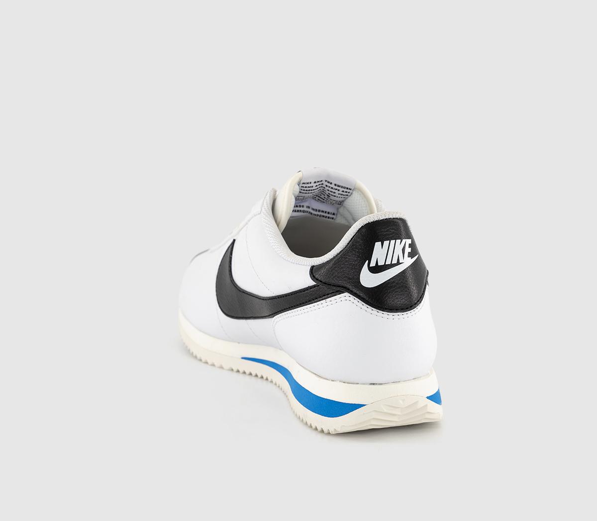 NikeCortez TrainersWhite Black Light Photo Blue Sail Team Orange