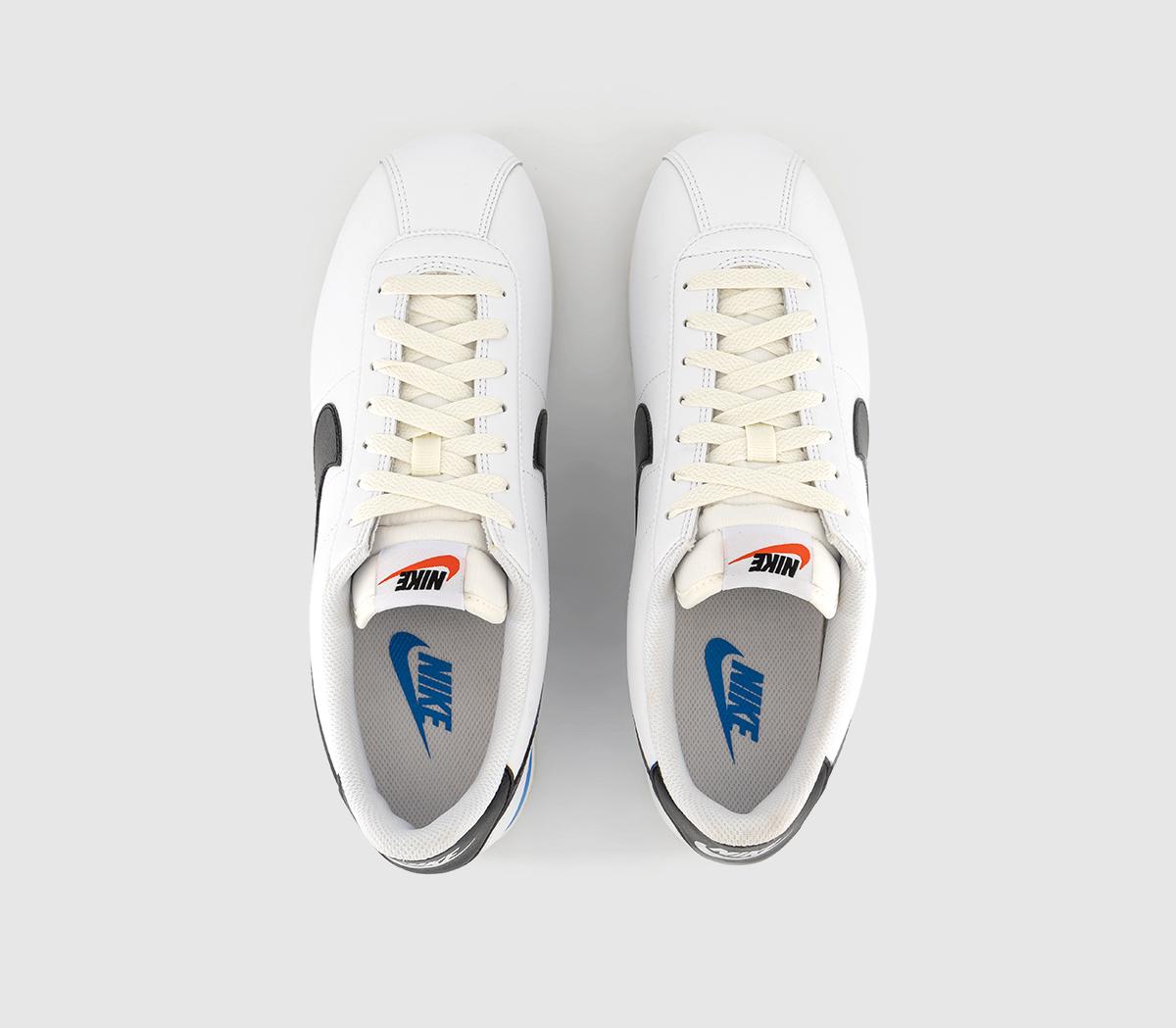 NikeCortez TrainersWhite Black Light Photo Blue Sail Team Orange