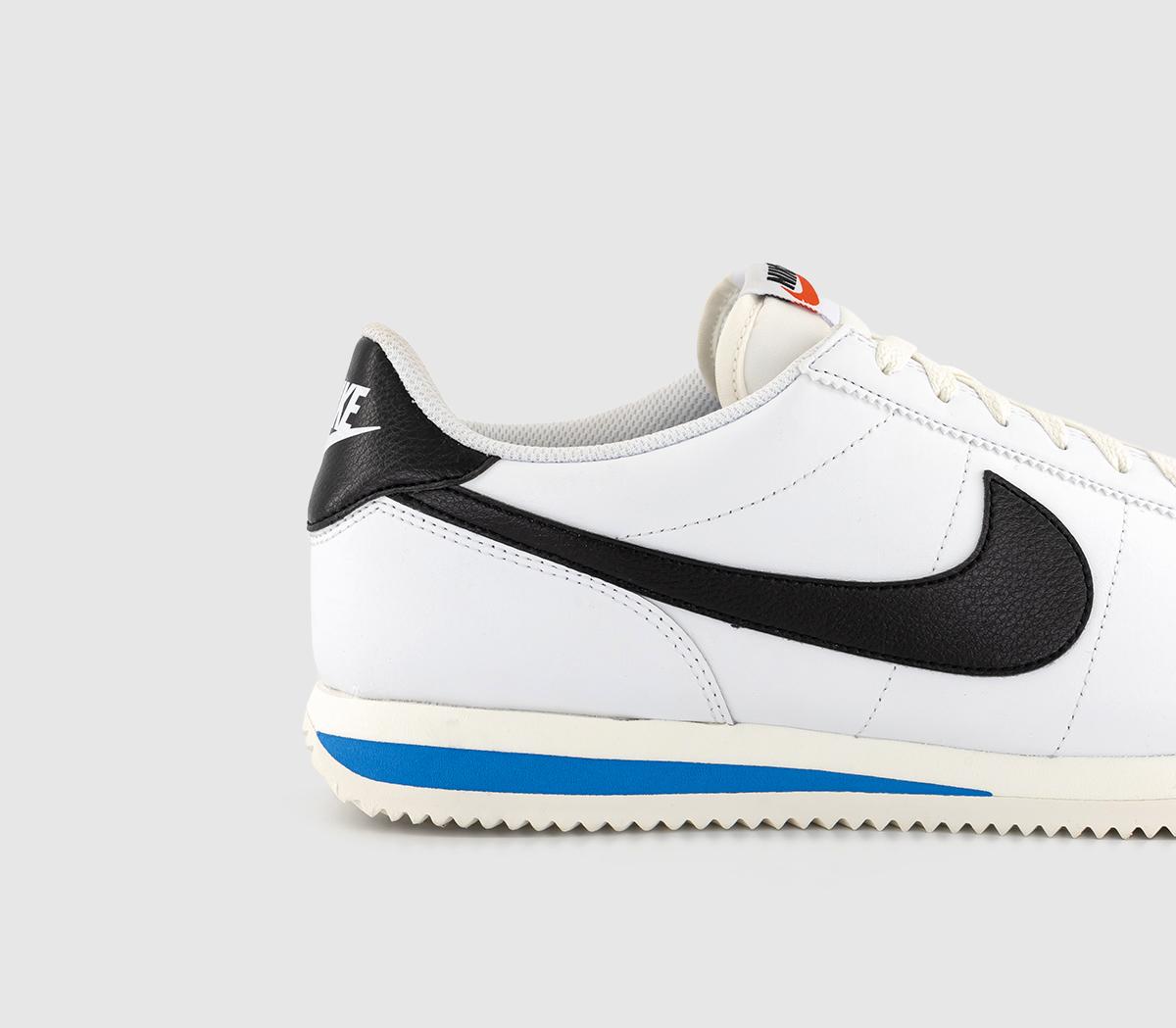 NikeCortez TrainersWhite Black Light Photo Blue Sail Team Orange