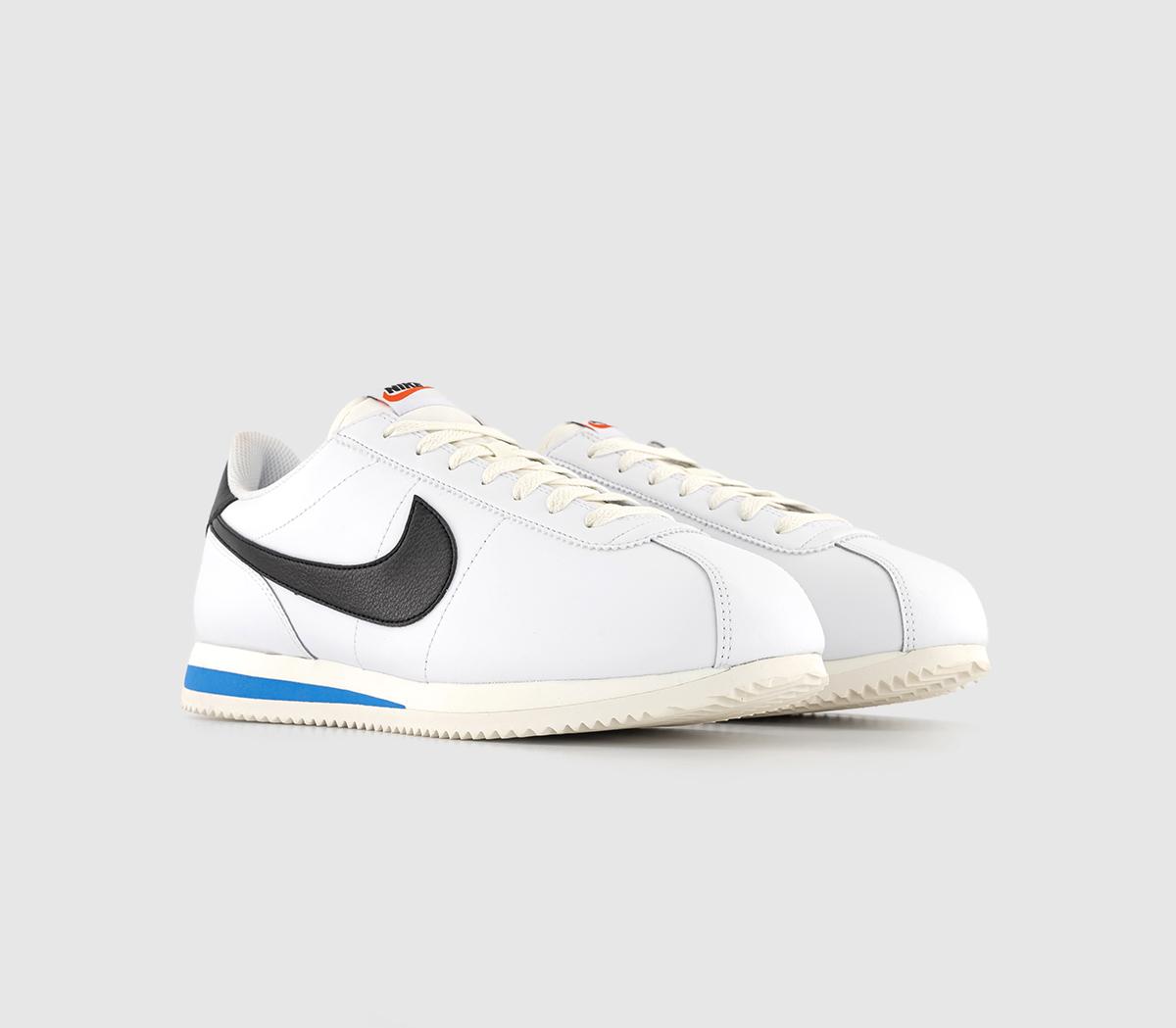 NikeCortez TrainersWhite Black Light Photo Blue Sail Team Orange