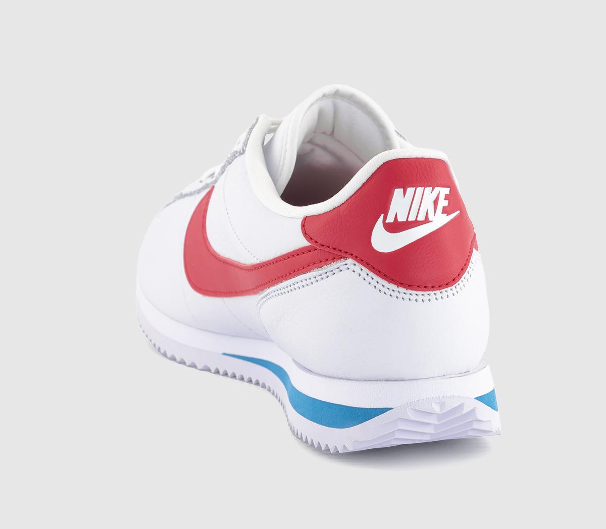 NikeCortez TrainersWhite Varsity Red Varsity Blue