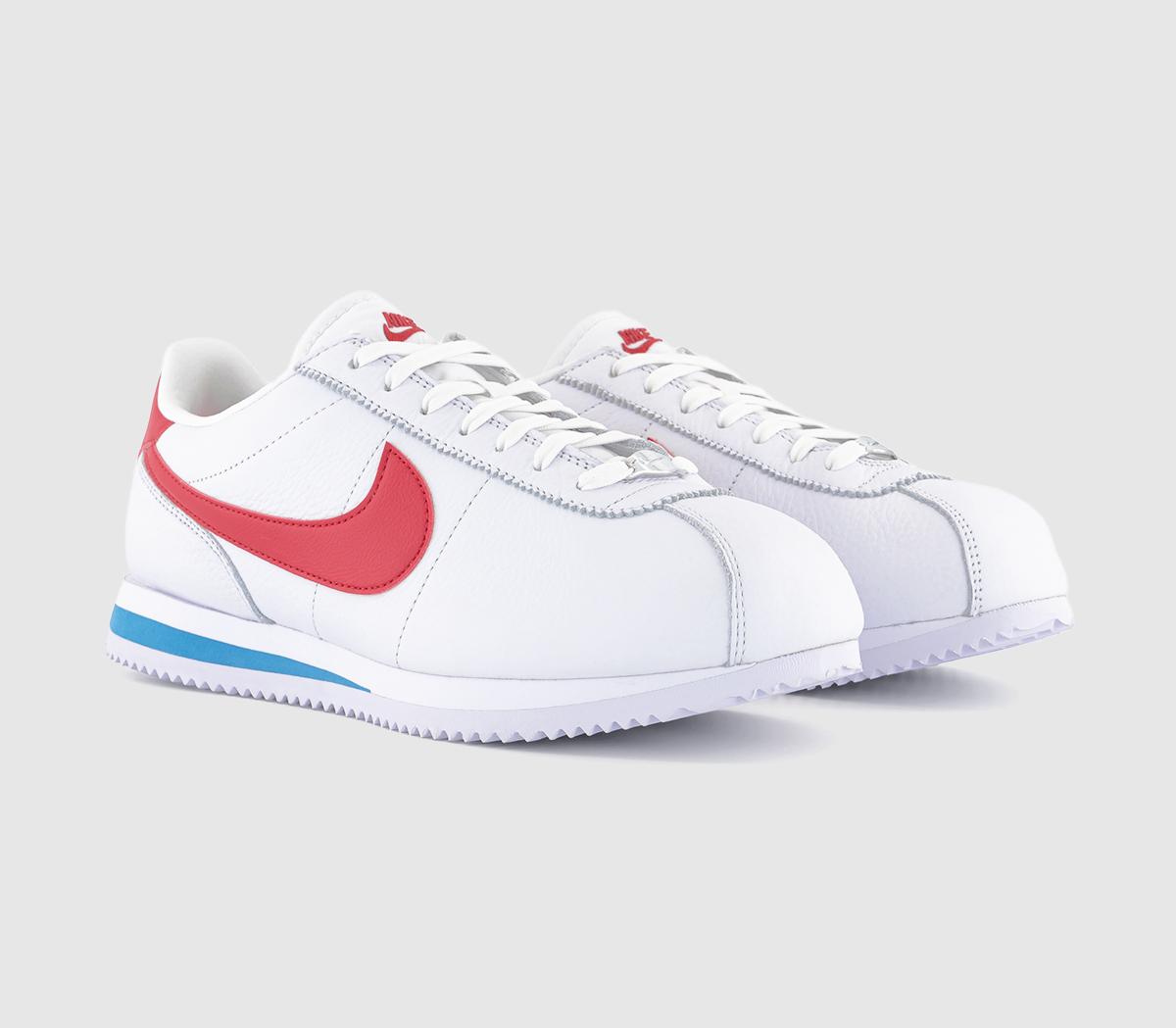 NikeCortez TrainersWhite Varsity Red Varsity Blue