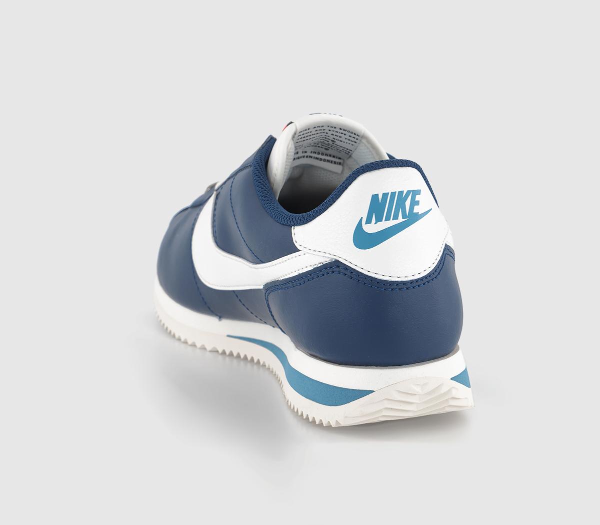 NikeCortez TrainersMidnight Navy Sail Noise Aqua Sail Black Team Oran