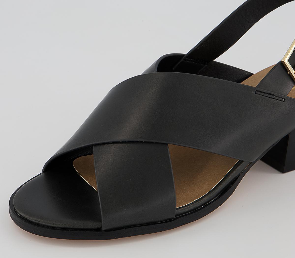Office Magnetic Cross Front Sandals Office Magnetic Cross Front Sandals Black