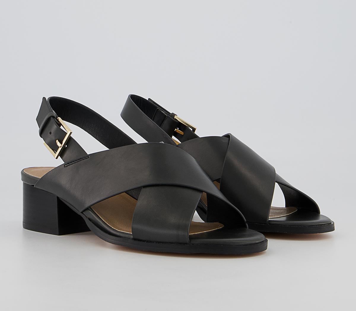 Office Magnetic Cross Front Sandals Office Magnetic Cross Front Sandals Black