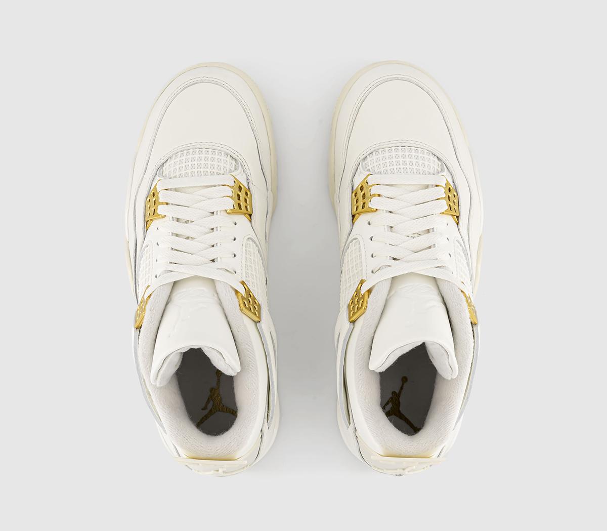 JordanAir Jordan 4 Trainers Sail Metallic Gold Black