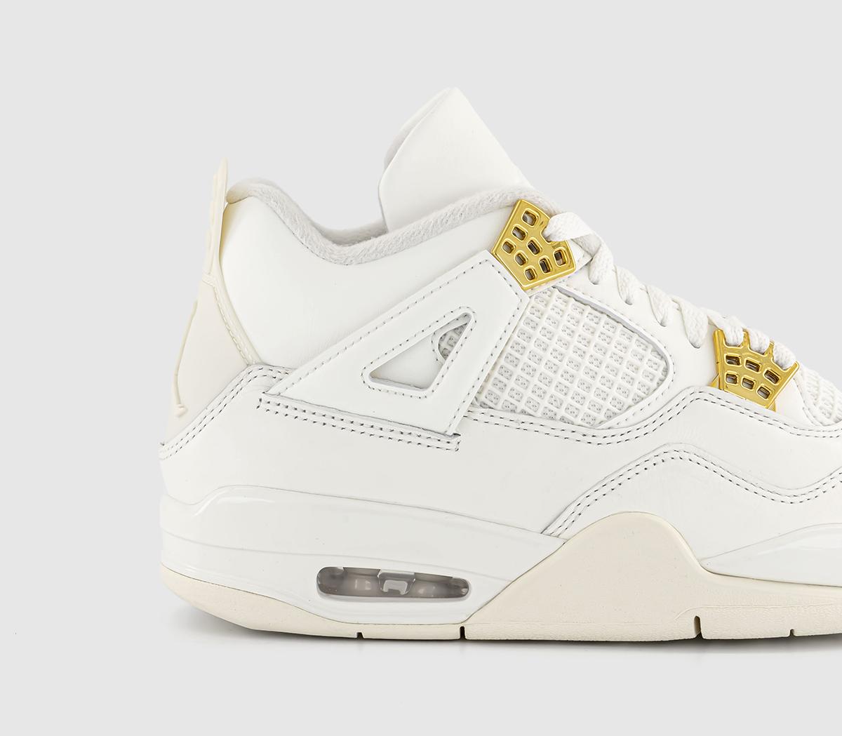 JordanAir Jordan 4 Trainers Sail Metallic Gold Black