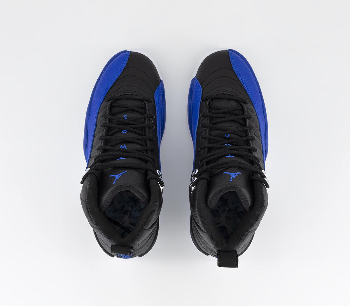 JordanJordan 12 TrainersBlack Hyper Royal Metallic Silver White