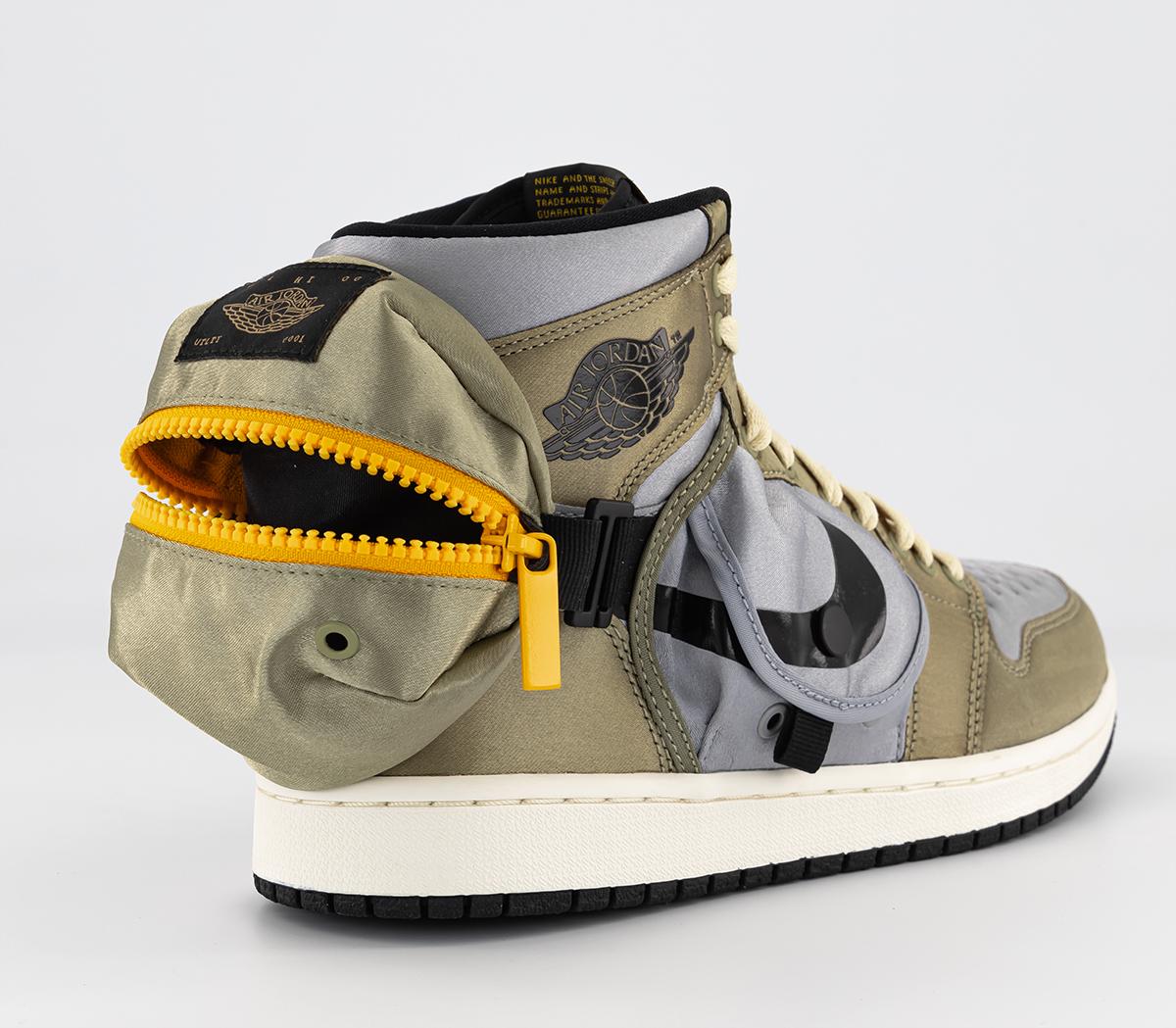 Jordan Air Jordan 1 Utility Trainers Neutral Olive Taxi Light Steel