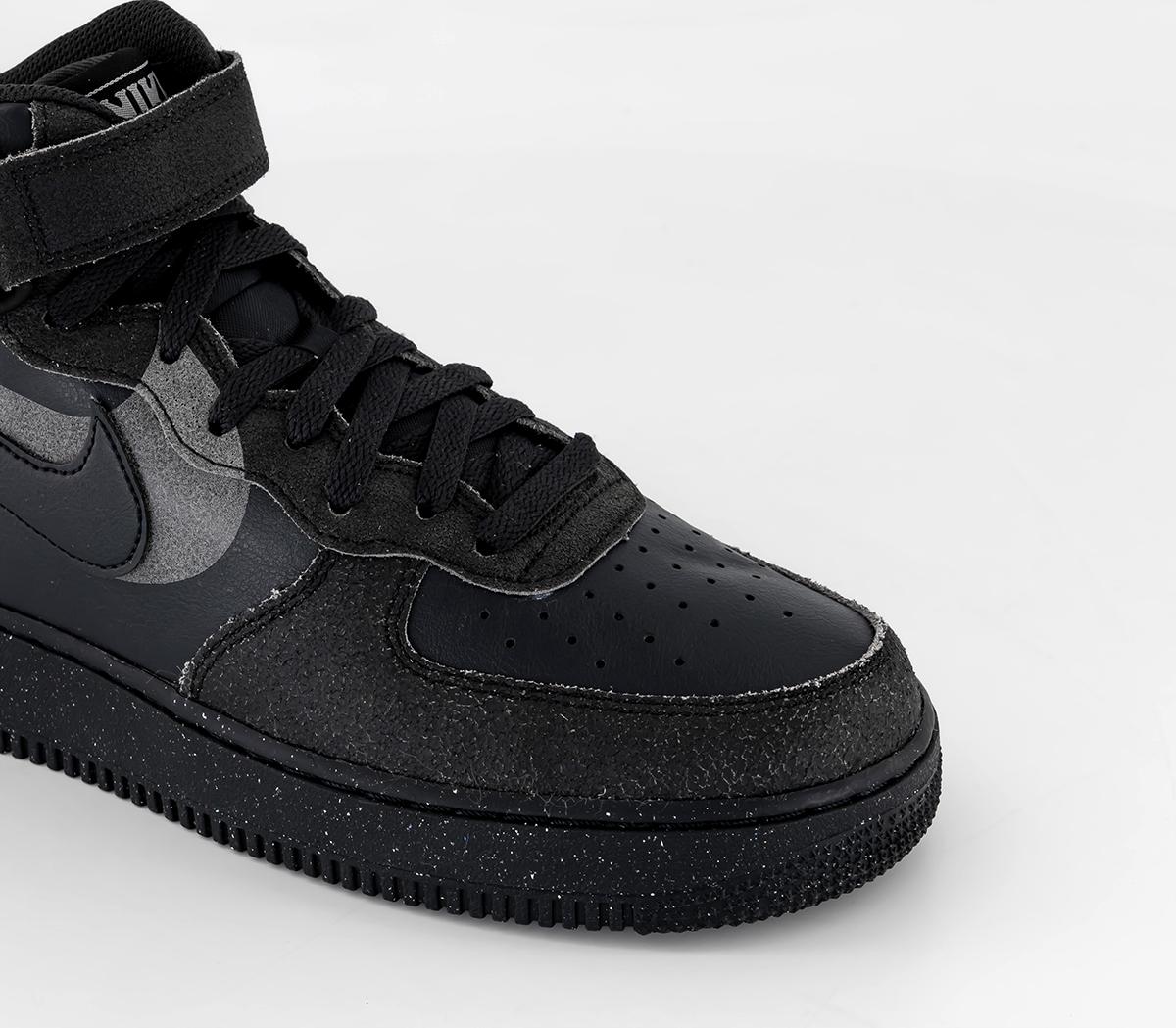 NikeAir Force 1 Mid 07 TrainersOff Noir Black Light Smoke Grey