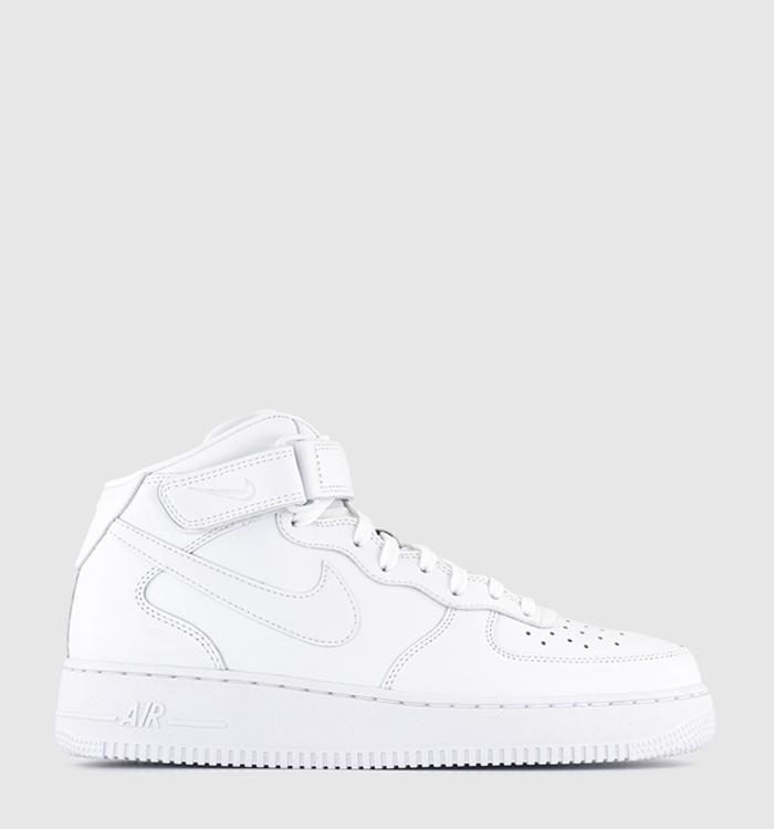 Nike Air Force 1 Mid 07 Trainers White White Wolf Grey